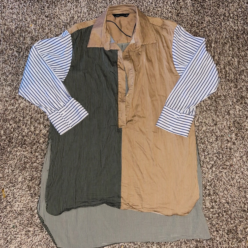 Zara collared button up dress.